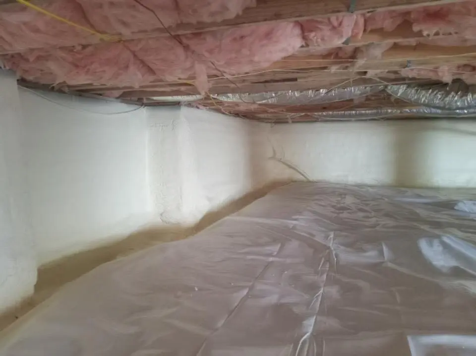 Crawl space encapsulation with closed-cell spray foam for Spray Foam Roofing in Farmington
